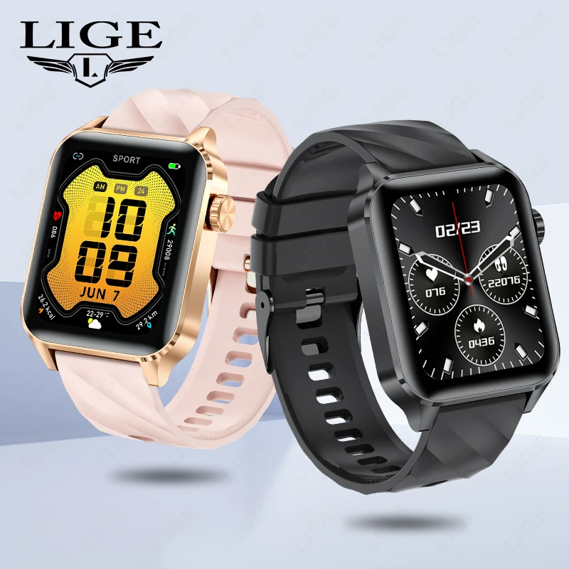 

LIGE 2026 Women Bluetooth Call Smart Watches Sports Fitness Tracker Wrist Watch IP68 Waterproof Heart Rate Health Smartwatch