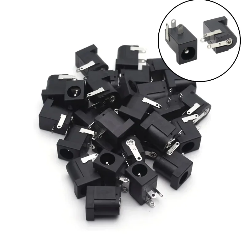 10pcs 5.5x2.1mm DIP 3Pin DC Power Supply Connectors Jack Socket Female PCB Mount Terminal Adapter Blocks Universal socket