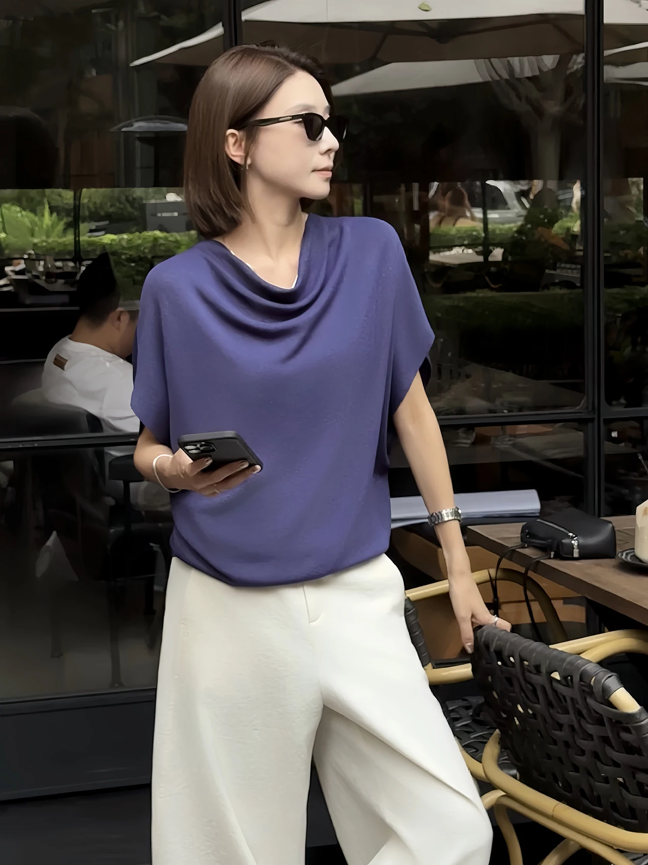 

Modern Ele Knitted Top Week Slimming Summer New Arrival Neline Faionable Commute Sle Regular Fit Nylon Blend