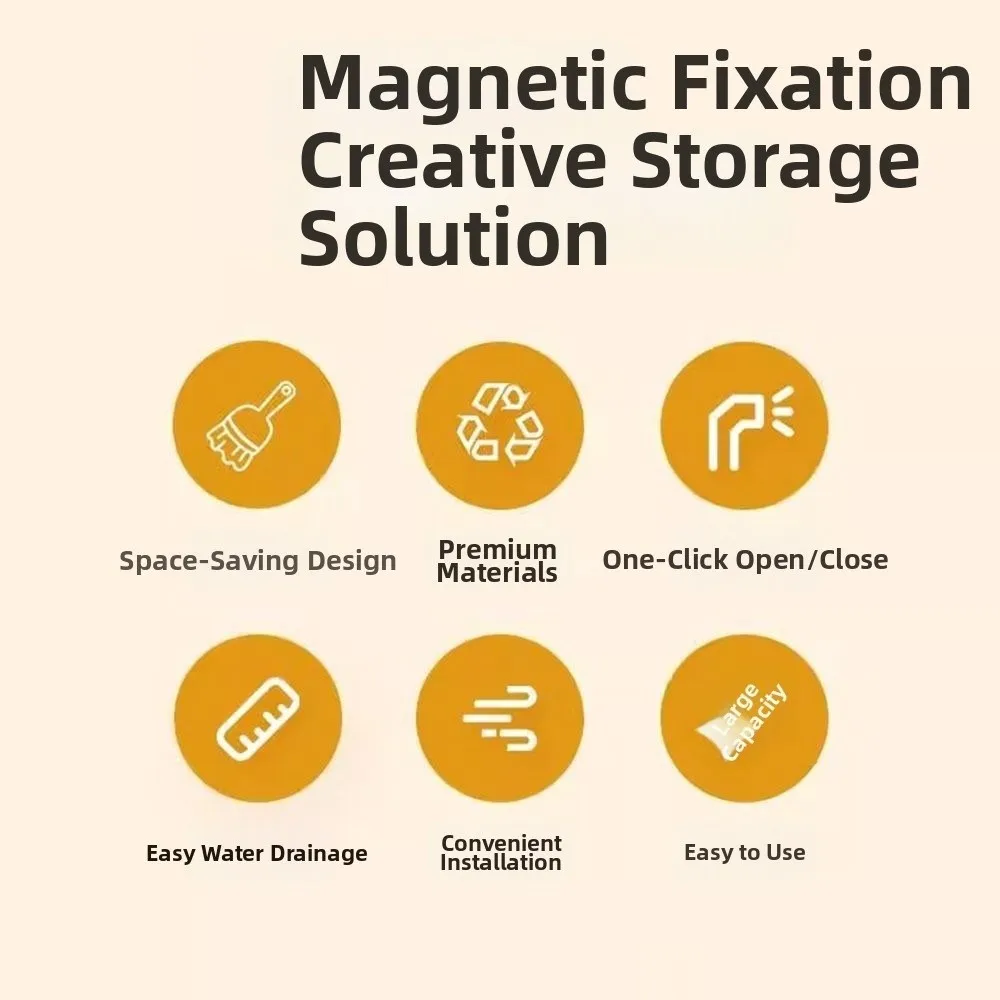 

New Magnetic Sink Drain Basket Triangle Multifunctional Food Waste Filter Basket Kitchen Sink Filter Kitchen Supplies