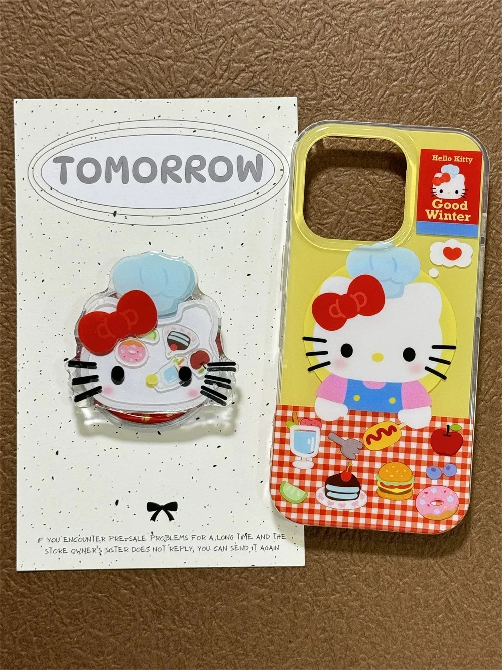 Cute Chef  Hello Kitty Hot Dog Hamburger KT Magsafe Wireless Charge Case For iPhone 14 15 16 13 Pro Max KT Shake Magnetic Stand