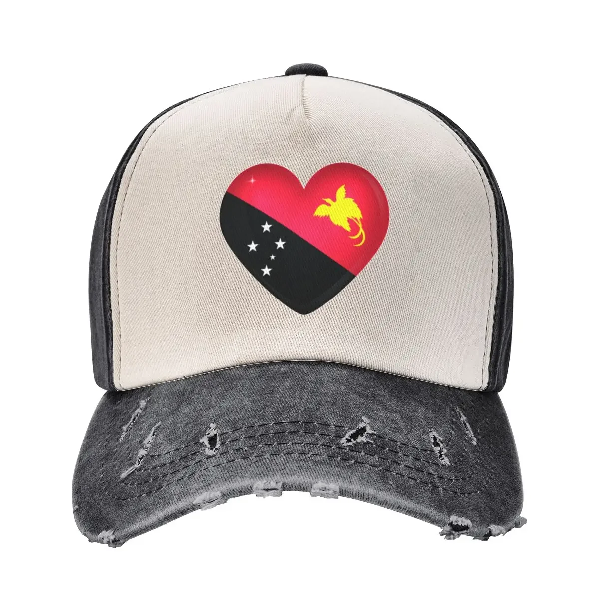 My heart is in Papua New Guinea, Love Papua New Guinea. Baseball Cap hiking hat foam party Hat For Women 2025 Men's