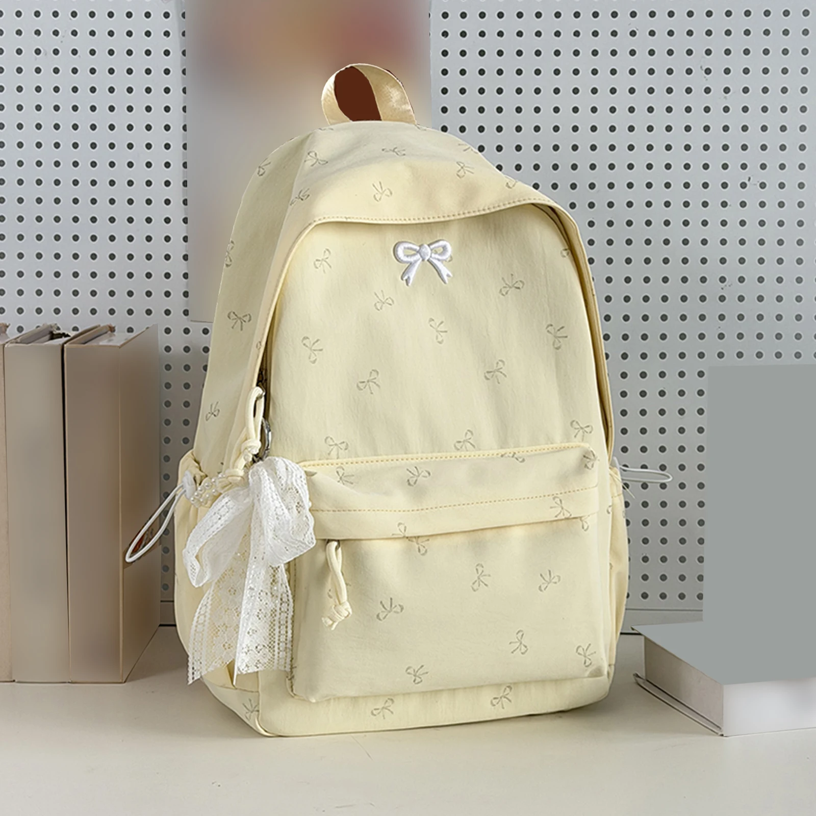 School Backpack Teen - Damskie plecaki z kokardkami, torby podróżne,