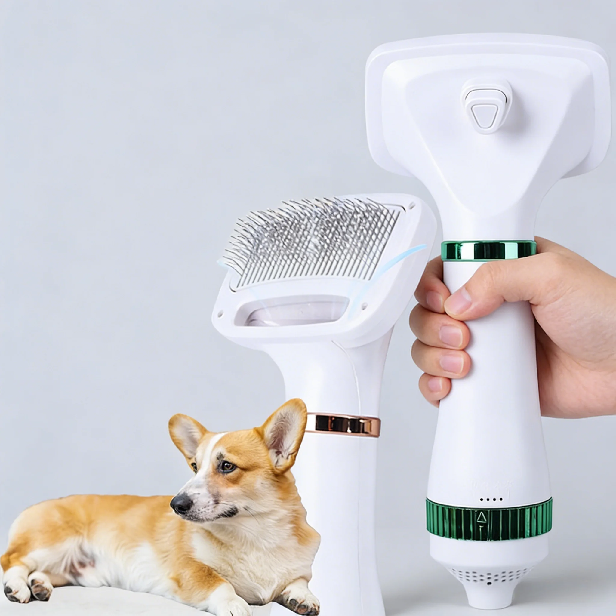

2 In 1 Pet Hair Dryer Brush Grooming for Cat and Dog Brush Professional Home Grooming Furry Portable Dog Blower Drying Comb
