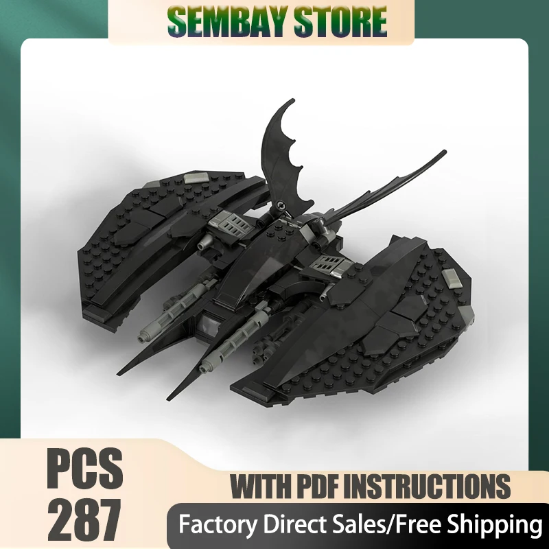 

Популярные строительные кирпичи Moc из фильма, модульная модель «летучая мышь», 1989 г., технологические блоки, рождественские игрушки «сделай сам», строительные праздничные подарки