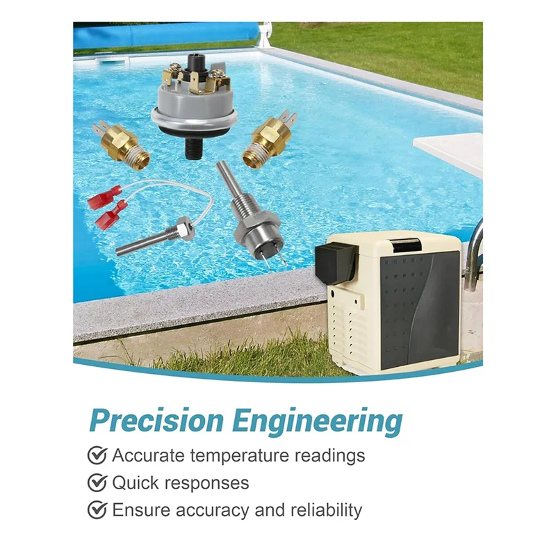 ABJT-Pool Heater Repair Kit Replacements For Pentair Max E Therm & Master Temp Includes 42002-0024S Stack Flue Sensor