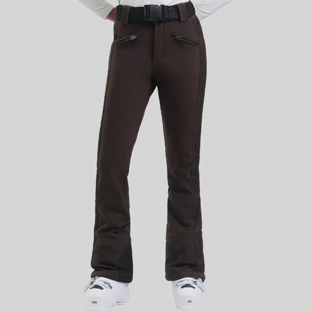 

Winter Windproof Skiing Pants Outdoor Warm Snow Trousers Female Waterproof Slim Britches New Elasticity Women Snowboard Clothes