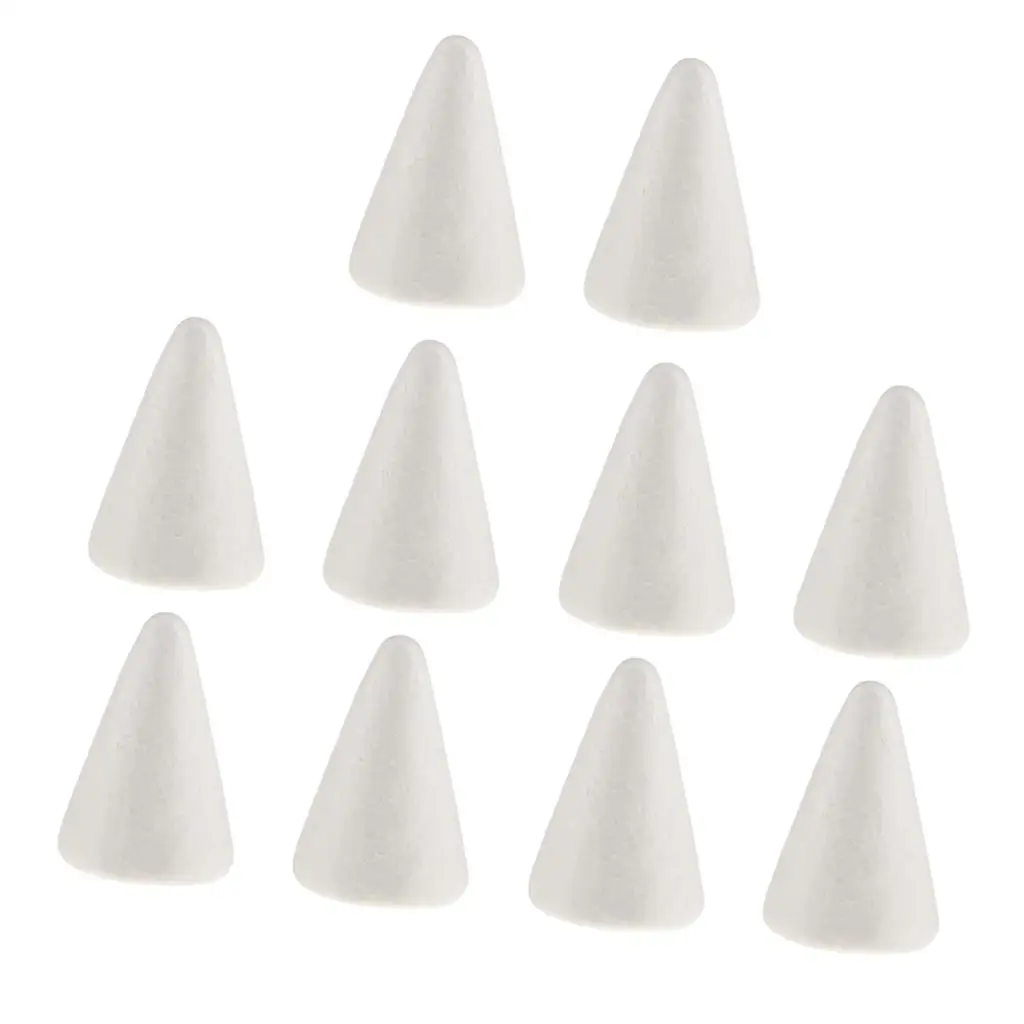 Cone Shaped Craft Foam Ornament for DIY Projects Polystyrene Modeling Material for Party and Kids Decorations