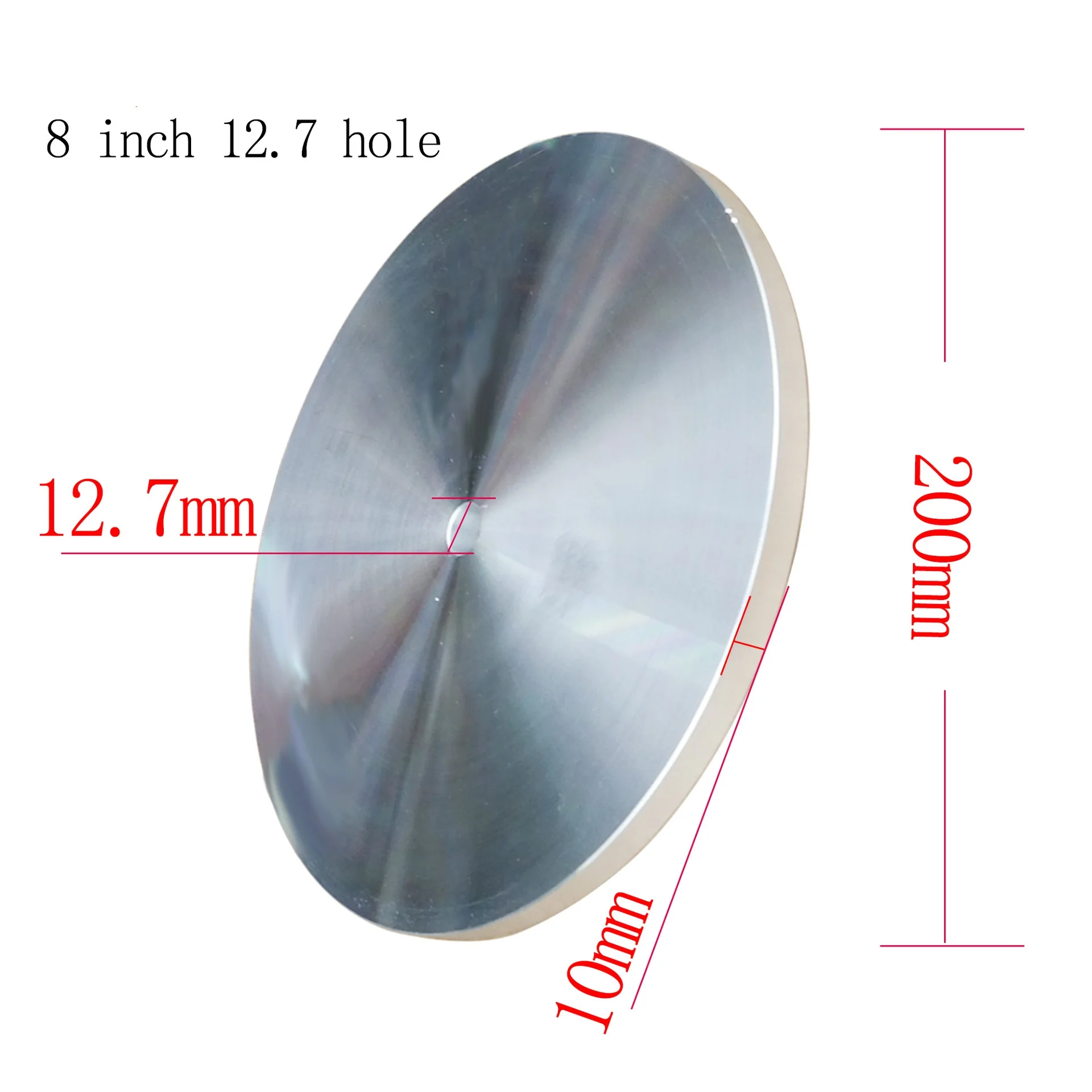 Placa de molienda principal de aluminio de 8 "pulgadas y 200mm para chasis de placa de molienda plana recubierta de diamante
