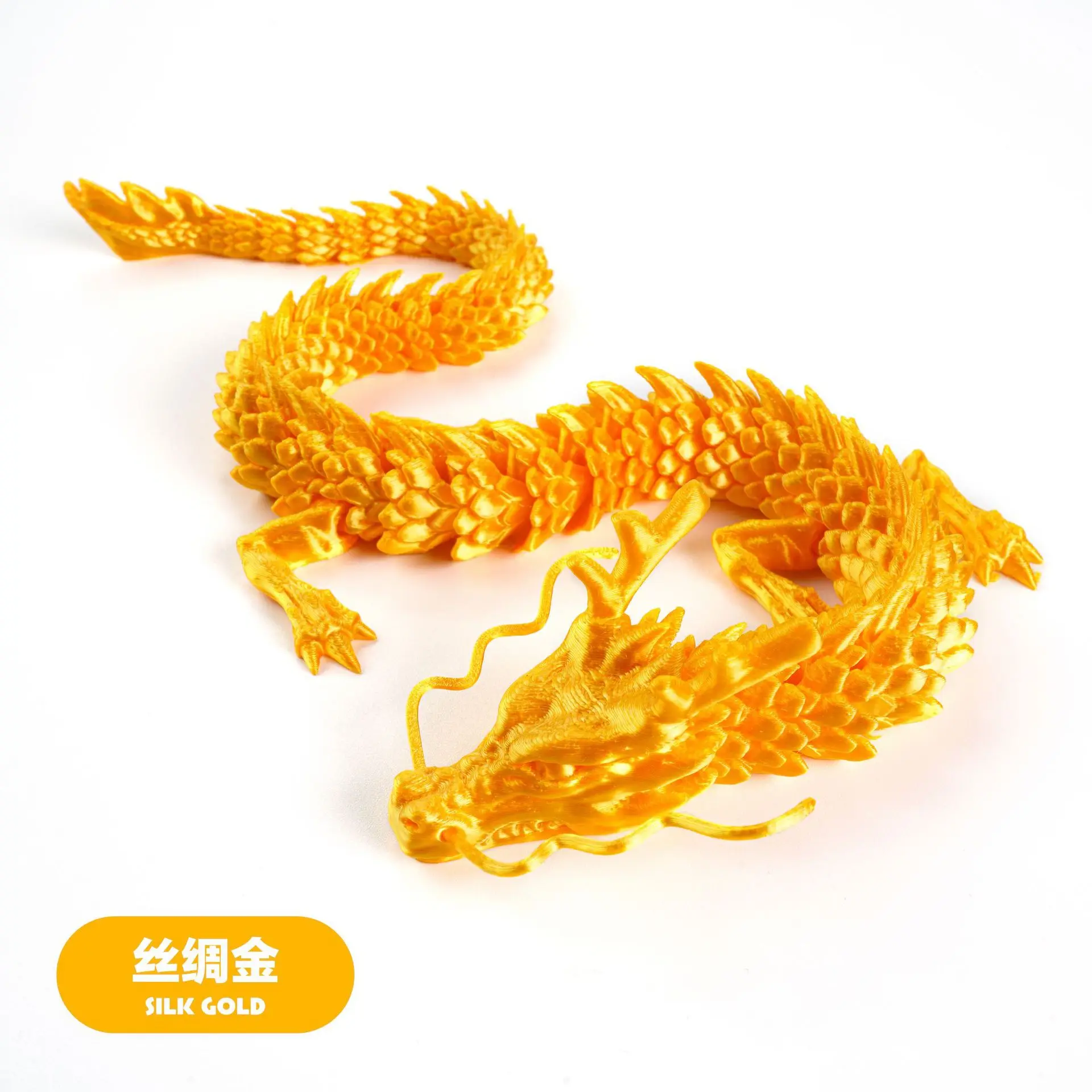 

30/45/60cm 3D Printed Chinese Dragon Divine Dragon Craft Body Joints Free Movable Home Decorative Simulation Dragon Toy Gifts