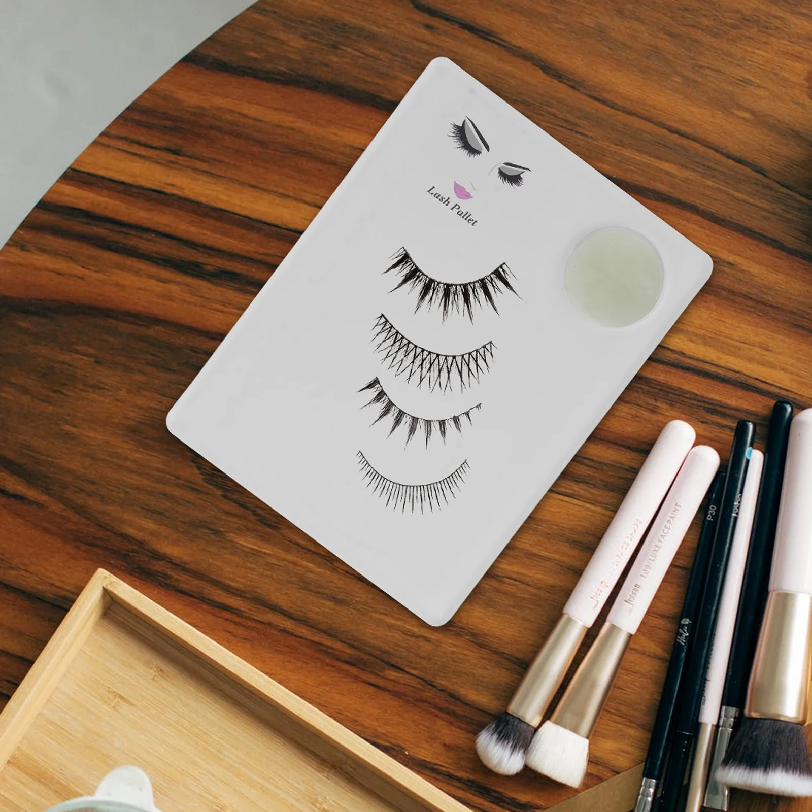 1pc Wimperverlengingspallet Premium Acrylglas Herbruikbare Lash Enten Houder Draagbare Valse Wimper Tool Voor Professionals