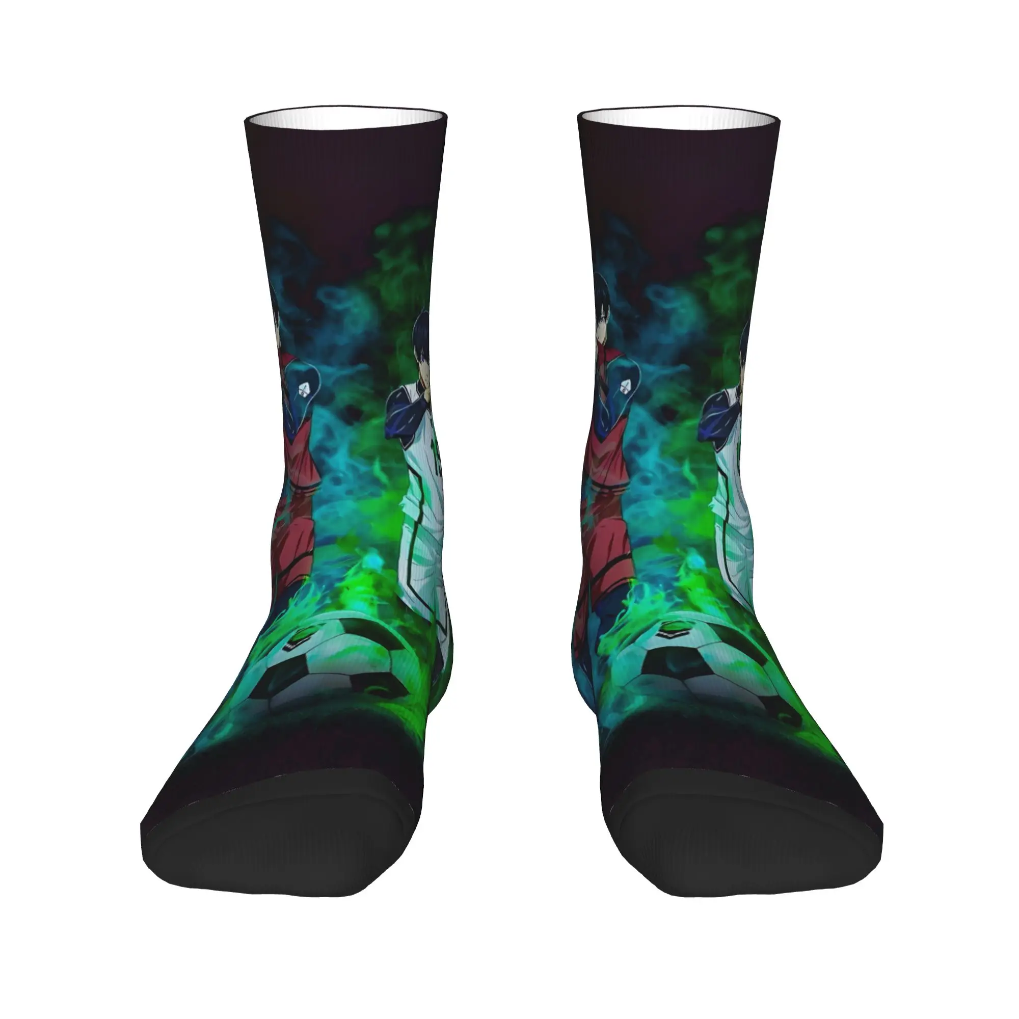 Couple Socks Blue Lock Soccer Player  Stockings Autumn Gothic Quality Socks Custom Running Non Slip Socks