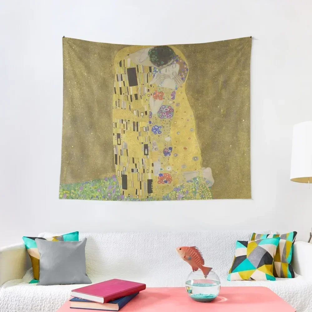 

The Kiss Tapestry Wall Mural Room Decor Cute Decoration Aesthetic Tapestry