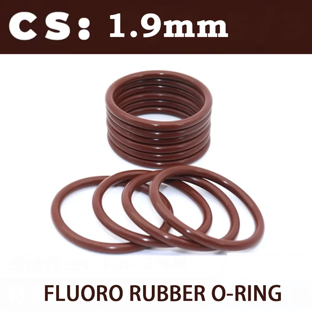 Thickness CS 1.9mm Brown FKM O-Ring Fluorine Rubber Sealing Gasket Rubber Washer Ring High Temperature Resistance Oil-resistant