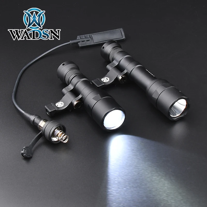 WADSN M300 M600 Flashlight Surefir M340 M640 Weapon scout Light Fit Mlok/keymod/Picatinny Mount Switch tail Constant Remote ARMA