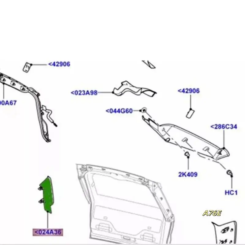 

Rear Taillight Tailgate Liftgate Corner Moulding Trim For Land Rover Range Rover Sport 2014-2017