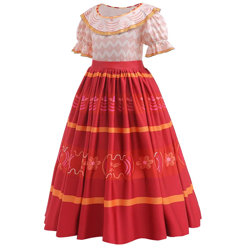 Robe d'été décontractée à manches courtes pour fille de 3 à 12 ans, tenue de princesse en coton imprimé pour fête d'anniversaire