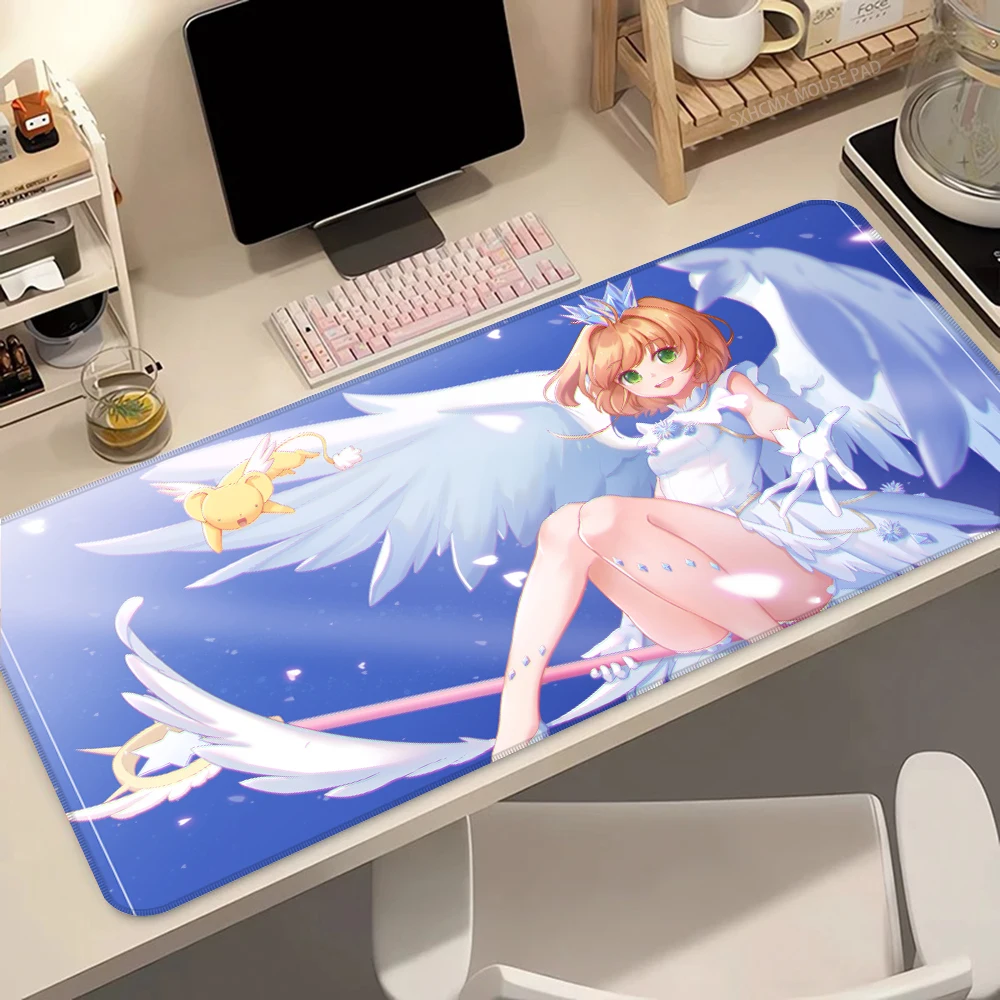 لوحة ماوس أنيمي XXL ملحقات ألعاب لطيفة سجادة لوحة مفاتيح ألعاب حصيرة مكتبية C-Cardcaptor Sakura لوحة ماوس للكمبيوتر المحمول غير قابلة للانزلاق