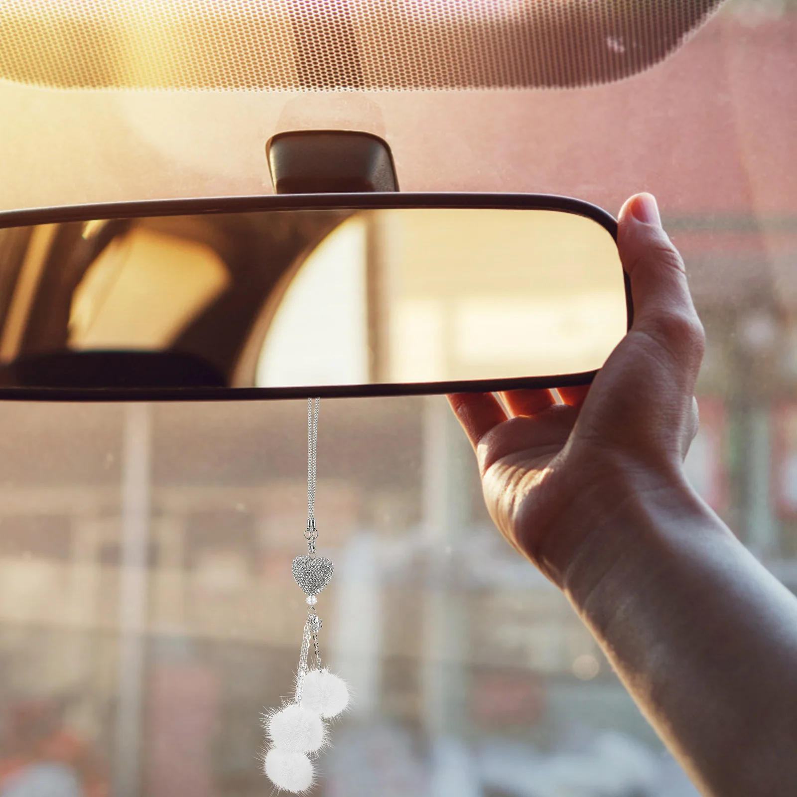 

1 шт., подвеска для зеркала заднего вида автомобиля, подвесное украшение, стильный уникальный дизайн, удобный на ощупь, нелегко сломать, автомобильный аксессуар