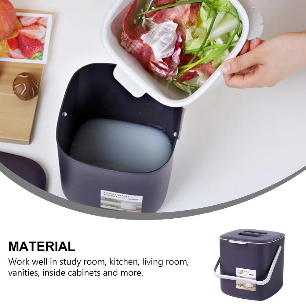

1Pcs Practical Plastic Waste Bin Simple Design for Kitchen Living Room Study Wet and Dry Classified Container Waste Basket