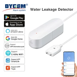 Tuya WiFi Water Leakage Sensor Smart Home Flood  Detector APP Control Flood Alert Overflow Security Protection With Alexa Google