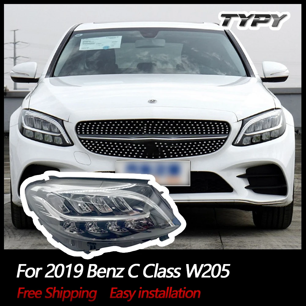 

TYPY New LED Headlight Upgrade Modified Full Head Lamp For Benz C Class W205 2019 Turn Signals Daytime Running Lights