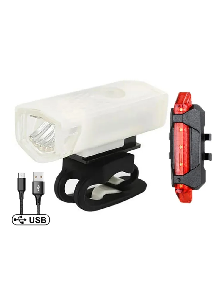 AliExpress enlee USB Rechargeable Bike Light Set Front Light with Taillight Easy to Install 3 Modes Bicycle Accessories for the Bicycle