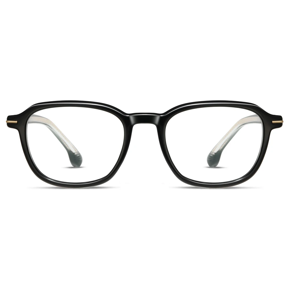 Kachawoo Anti Blue Light Computer Glasses Frame Men Acetate TR90 Square Eyeglasses Male Trendy Decoration Black Orange Green