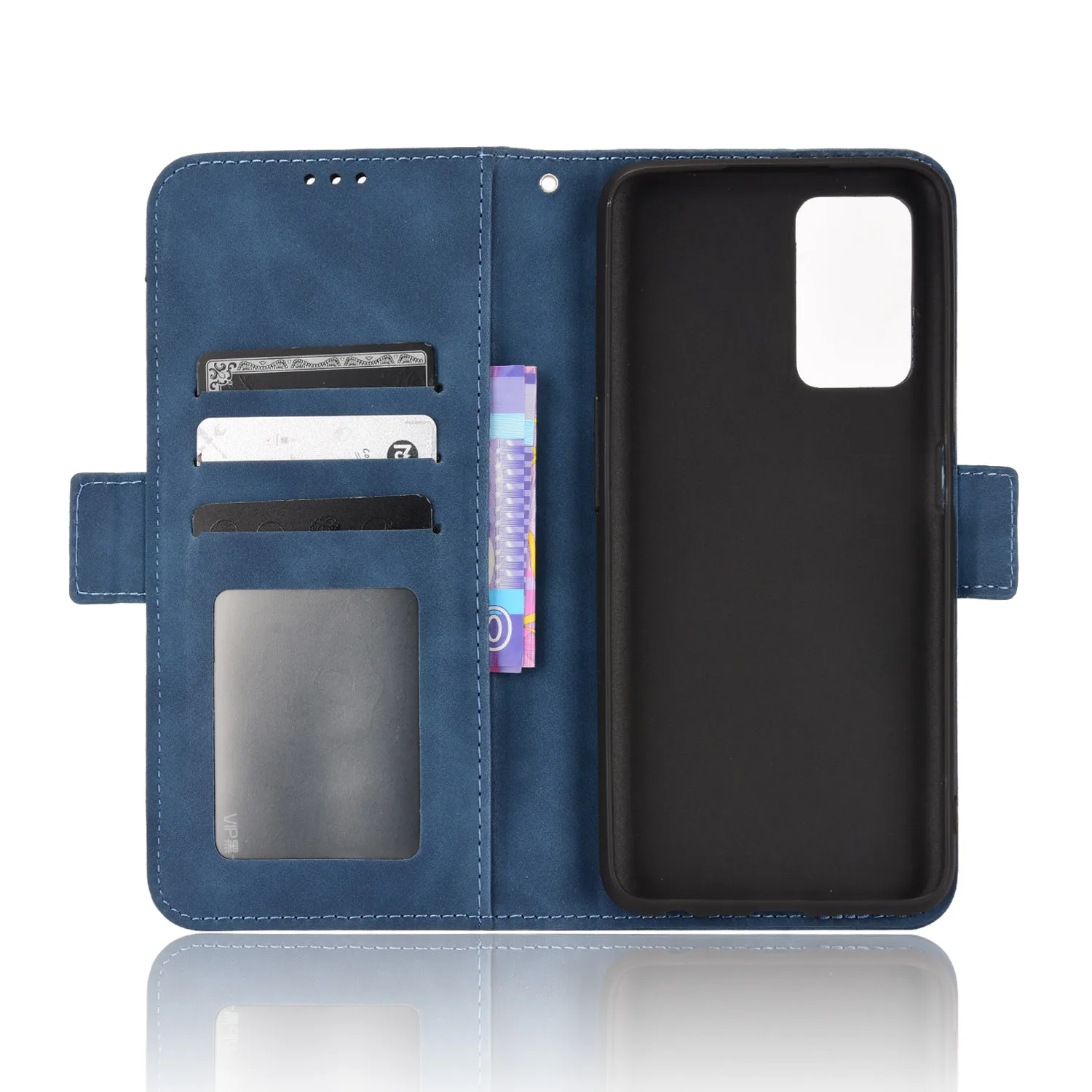 Flip Leather Cover For Oppo A76 A36 A55s A16 A16s Separate Type Magnet Button Many Card Slot Wallet Shockproof Phone Case image 2