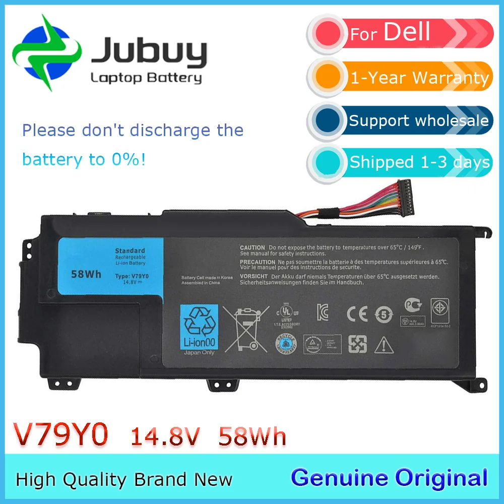 V79Y0 14.8V 58Wh Original Laptop Battery for Dell XPS 14Z 14Z-L412X 14Z-L412Z XPS L412X L412Z 15ZL511X YMYF6