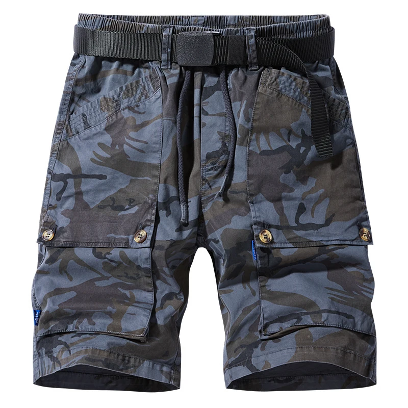 Summer Streetwear Mens Shorts 2024 New Casual Camouflage Printed Loose Straight Cargo Shorts Men Daily Outdoor Short Pants Man