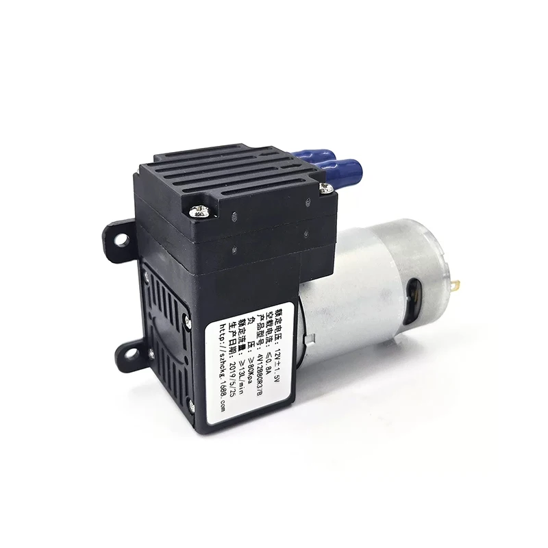 DC 12V 13LPM -80KPa Large Flow High Pressure Mini 555 Vacuum Air Pump Negative Pressure Suction Diaphragm Piston Pump DIY Packer