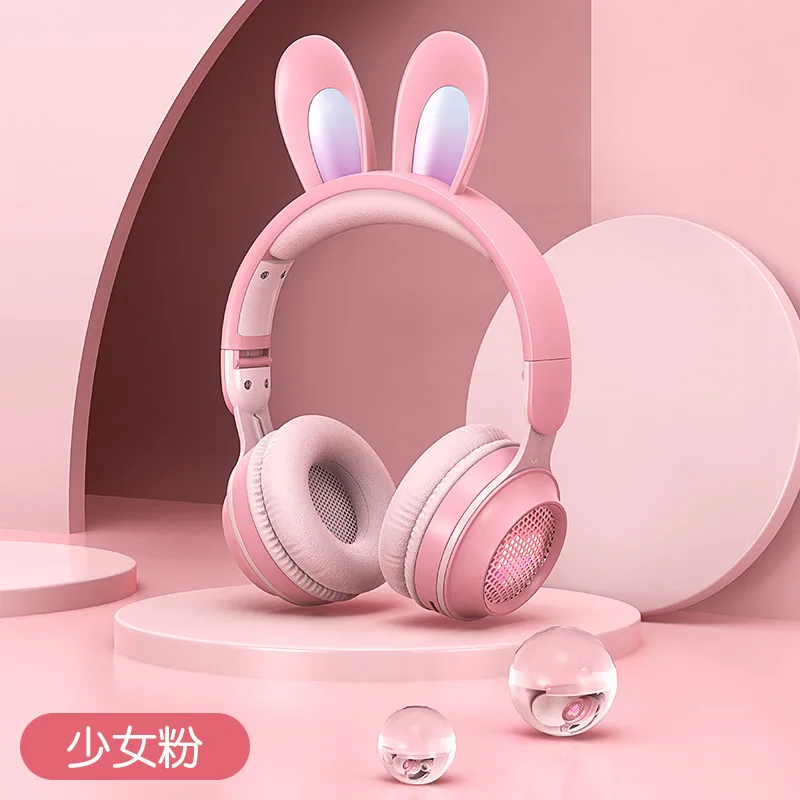 Auriculares Glow Unicorn |   Auricular Bluetooth Bunny Ear con micrófono y ranura TF |   LED sobre la oreja inalámbrico