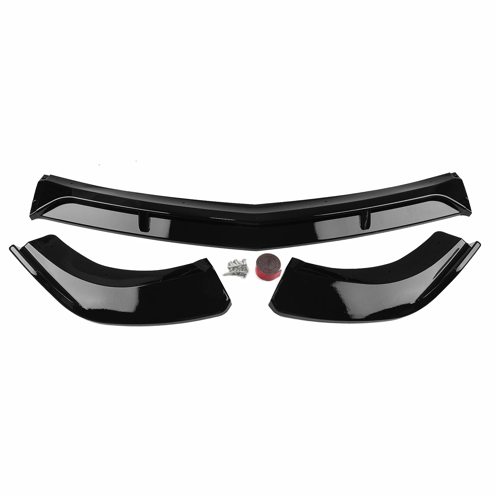 Front Bumper Spoiler Lip For Mercedes-Benz C Class W204 2008-2014 C200 C250 C300 Sport Gloss Black/Carbon Fiber Look Splitter
