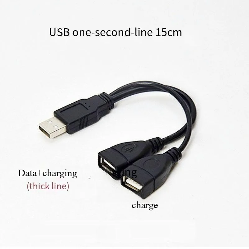 المزدوج الفاصل كابل محول 1to2 أنثى إلى USB 2 ذكر كابلات تمديد الطاقة عالية الجودة USB 2.0 كابل USB الراحة #5