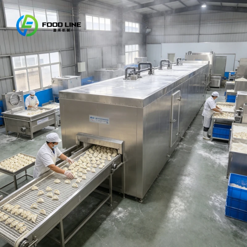 Customized Tunnel Blast Freezer IQF Tunnel Quick Freezer Machine Industrial Continuous Ice Cream Fast Freezing Tunnel Equipment