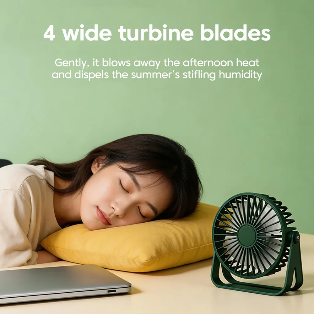 Desk Fan Portable Mini USB Rechargeable Fan Ultra Quiet Suitable For Home Desk Office Student Dormitory Computer Summer image 5