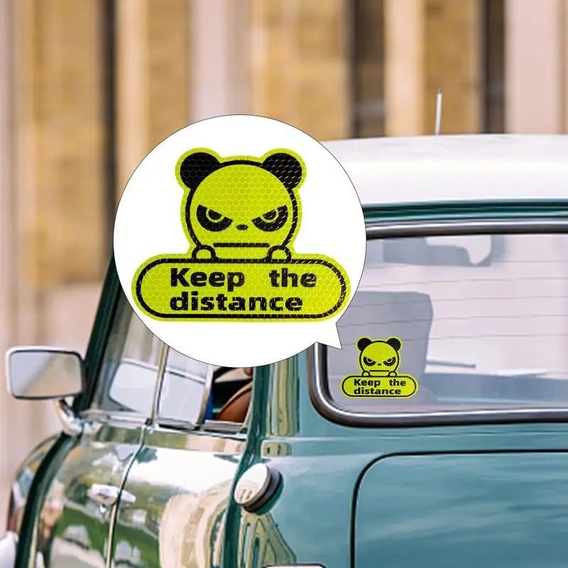 ملصقات عاكسة للسيارات تحافظ على المسافة، ملصقات سيارات مقاومة للطقس، ملصقات باندا مقاومة للماء للشاحنات #4