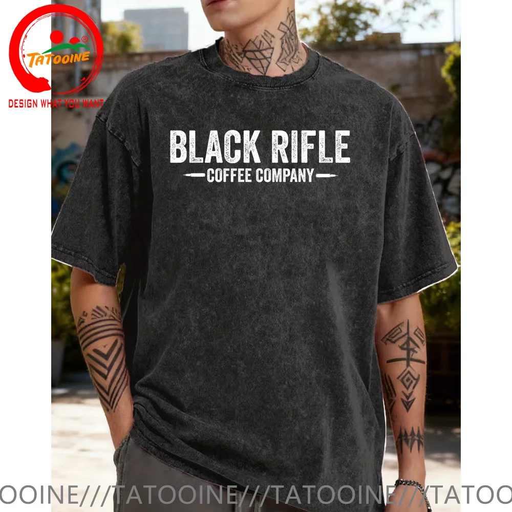 

Винтажная хлопковая футболка BRCC, черная футболка с кофейным логотипом для мужчин, модная модная повседневная одежда, футболка для отдыха, мужская футболка