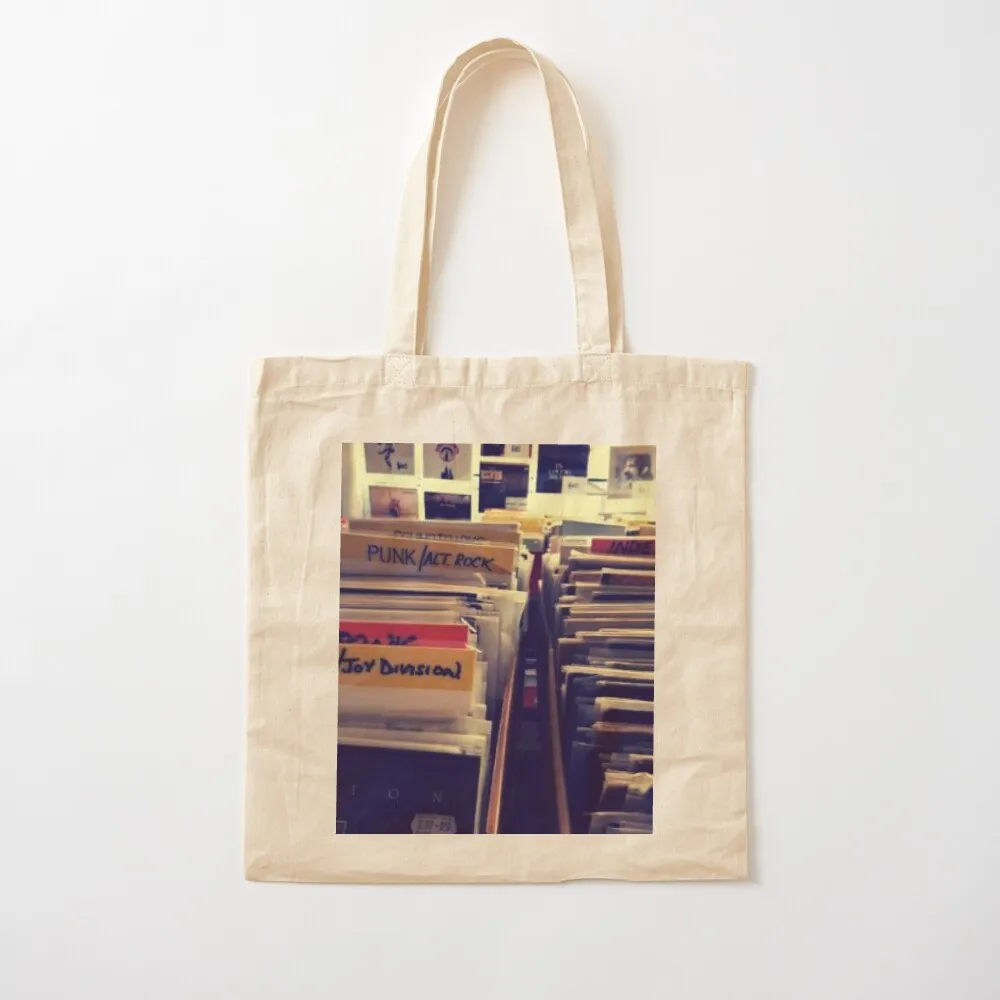 Retro Record Store Tote Bag shopper bag women canvas tote bag women Big Canvas Tote