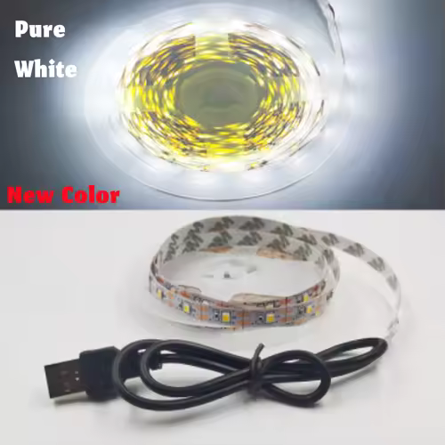 5M USB LED Strip Light 5V 3528 1 Meter 5 Meter Warm Cool White Pink Green Blue Red SMD Ribbon Ceiling Cabinet Light waterproof - Image 19