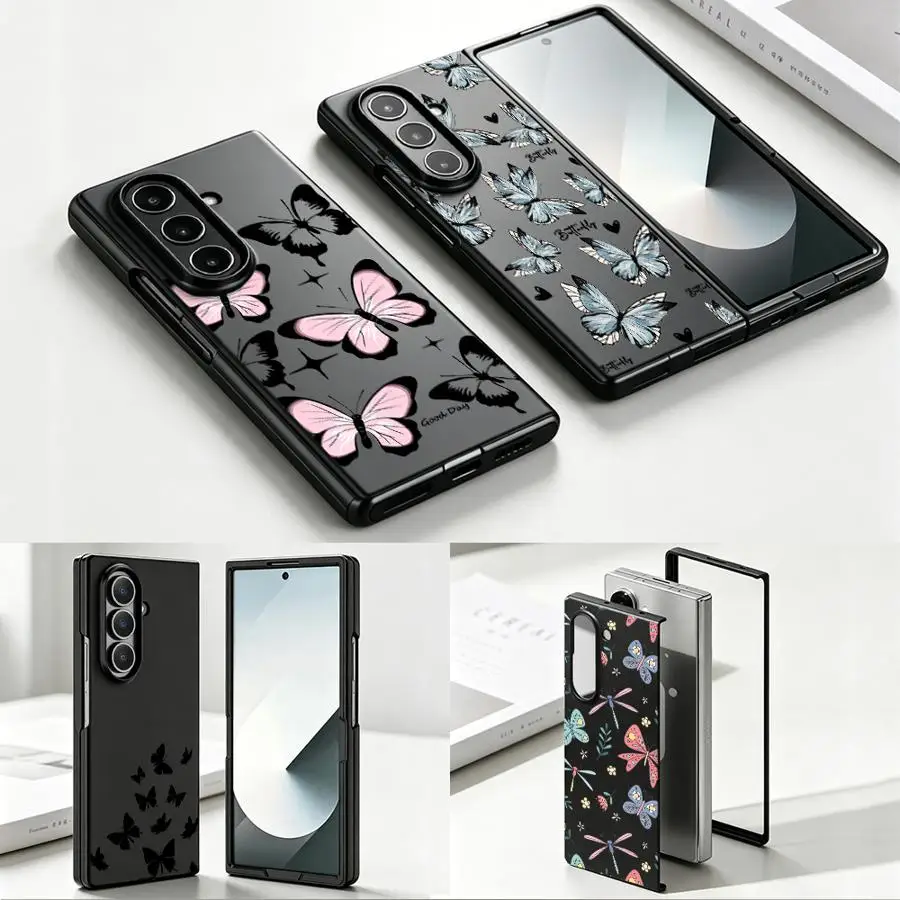 Case for Samsung Galaxy Z Fold 8 Ultra Z Fold8Ultra ZFold6 ZFold4 ZFold7 Z Fold 7 6 3 ZFold5 Phone Shell Simple Two Tone