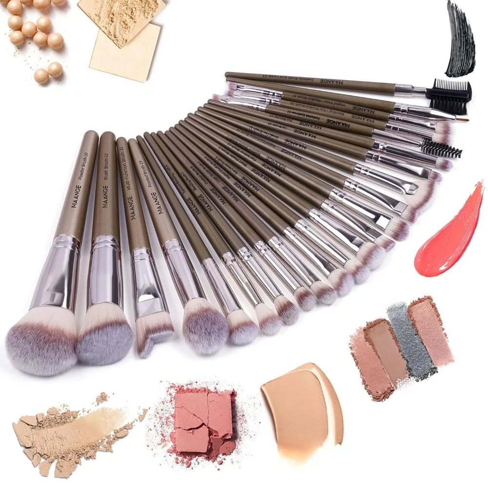 Set di pennelli per trucco 23 pezzi Pennelli per trucco Pennelli per trucco sintetici premium Cipria professionale Blush Miscela di ombretti a punta