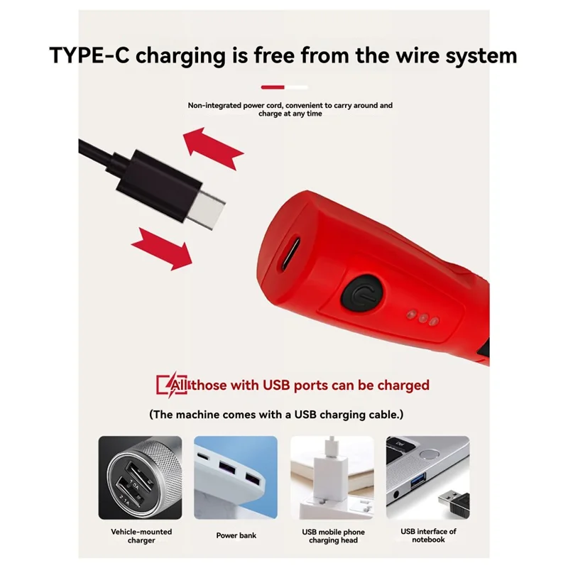 

ABKS-Speed-Adjustable 3.6V Lithium Battery Electric Grinder For Home Use, Portable DIY Multifunctional Electric Grinder