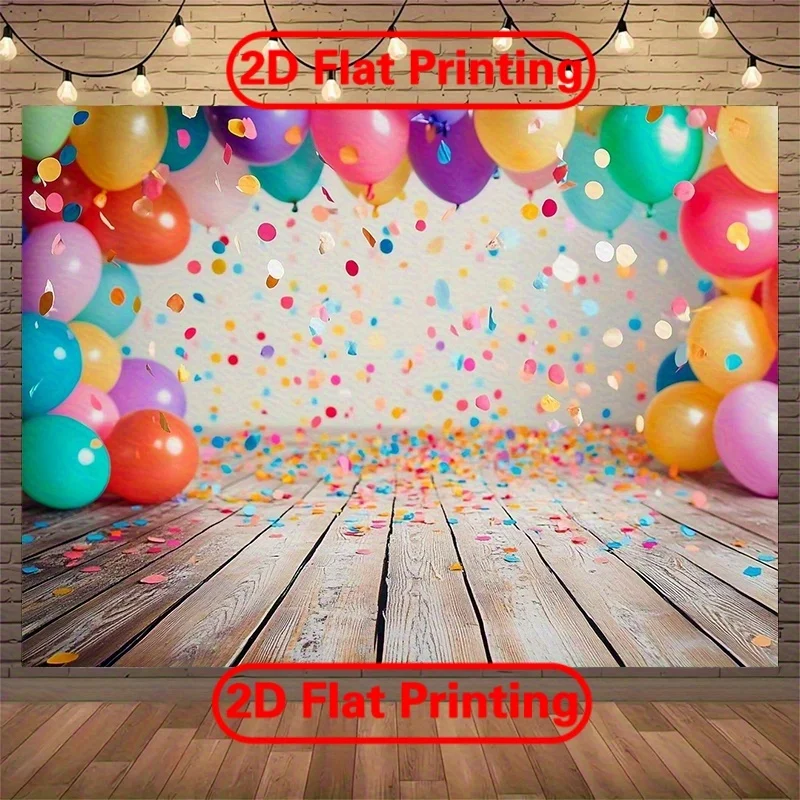 2D flacher 1-teiliger farbiger Karnevals-Polyester-Fotografie-Hintergrund und Partybanner – die perfekte Mehrzweck-Fotowanddekoration