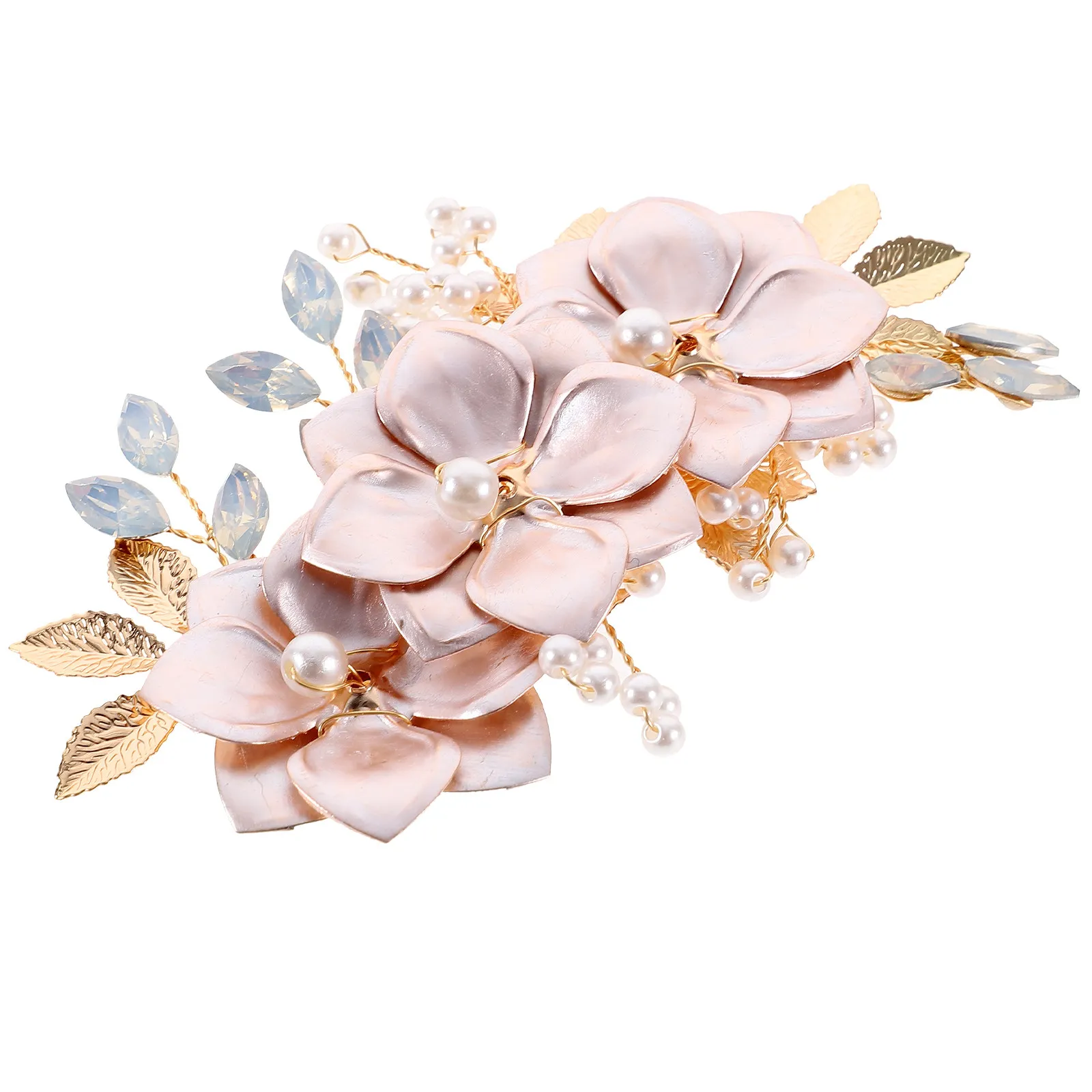 

Delicate Alloy Flower Hair Clip Wedding Bridal Headpiece Lightweight Sophisticated Wedding Hair Accessories for Bride Bridesmaid