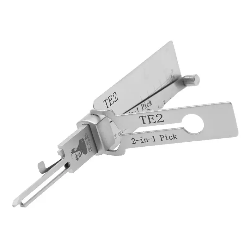 LISHI TE2 2 in 1 Locksmith Tool Lock Pick & Decoder Flat Milling for TESA TE2 Home Door Civil Lock view 3