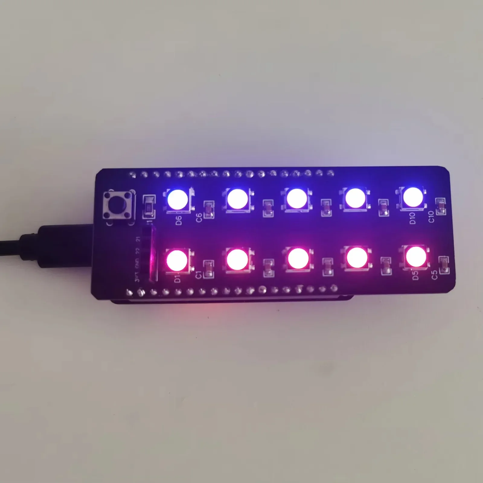 WS2812 Addressable RGB LED Shield + 18Pin DEVIT V1 ESP32 Development Board + GY-1-5V Pressure Humidity Temperature Sensor