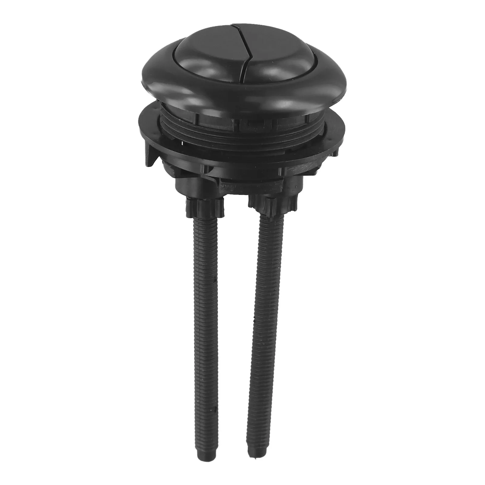 Dual Flush Push Button for Toilet Tank - Black Round Head 38/48/58mm Easy Install Water Saving Bathroom Replacement Part