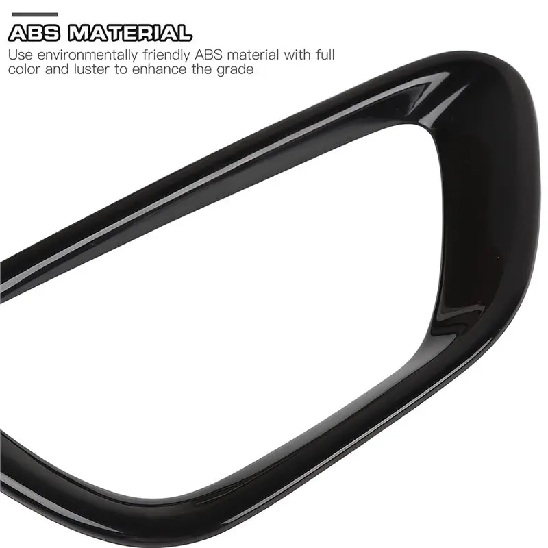 A98E-المصد الأمامي الضباب ضوء الحافة غطاء الكسوة إطار مصباح الضباب لسيارة جيب جراند شيروكي 2014 - 2017